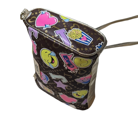 Justice Brown and Gold Strap  Multicolor Crossbody Bag - Picture 10 of 14